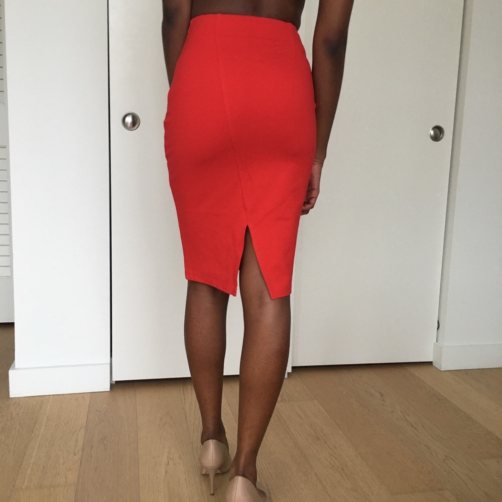 Double Slit Midi Skirt