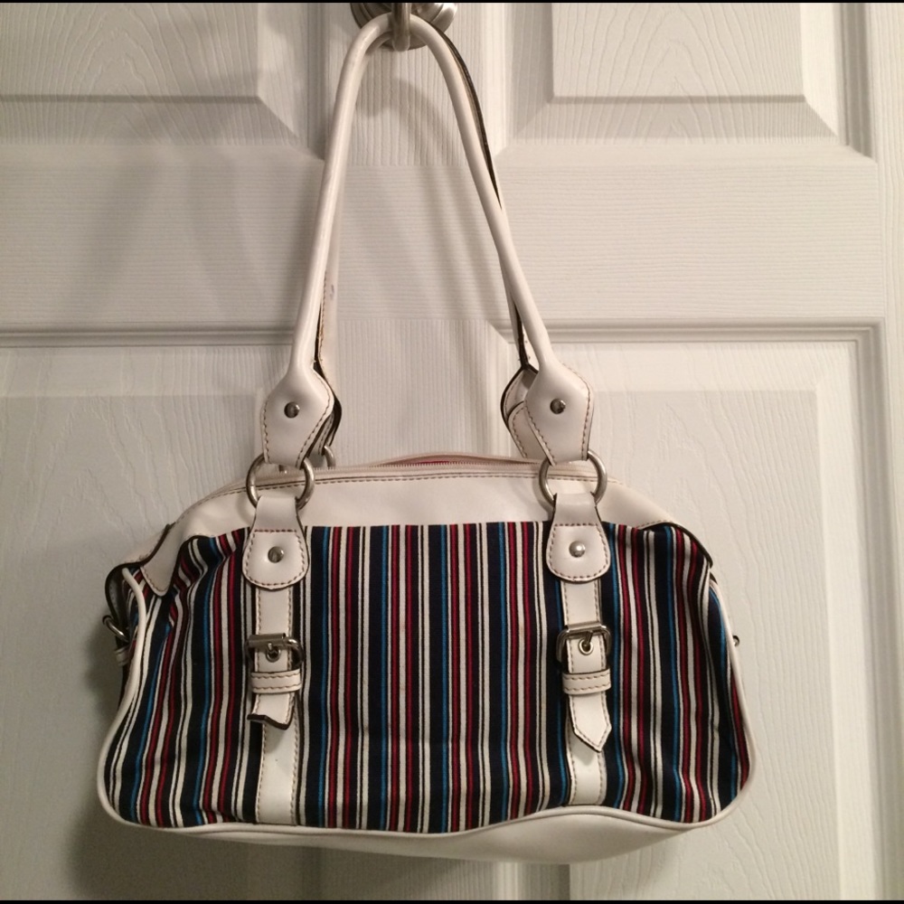 Multi Color Striped Purse