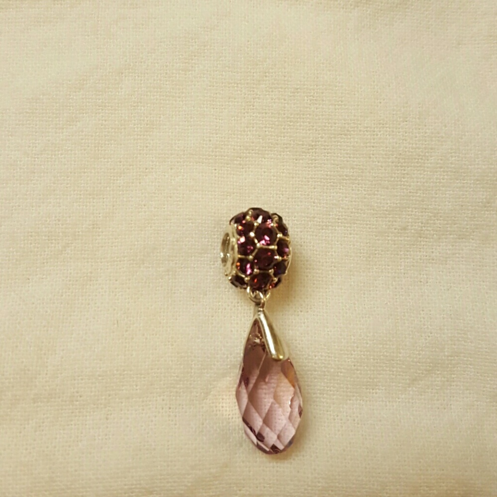 Authentic Chamilia purple Swarovski drop charm