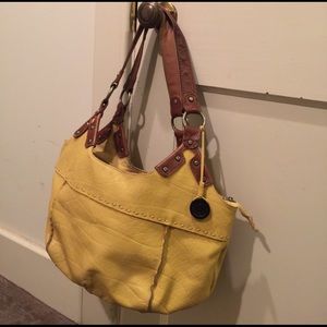 The Sak mustard yellow hobo bag