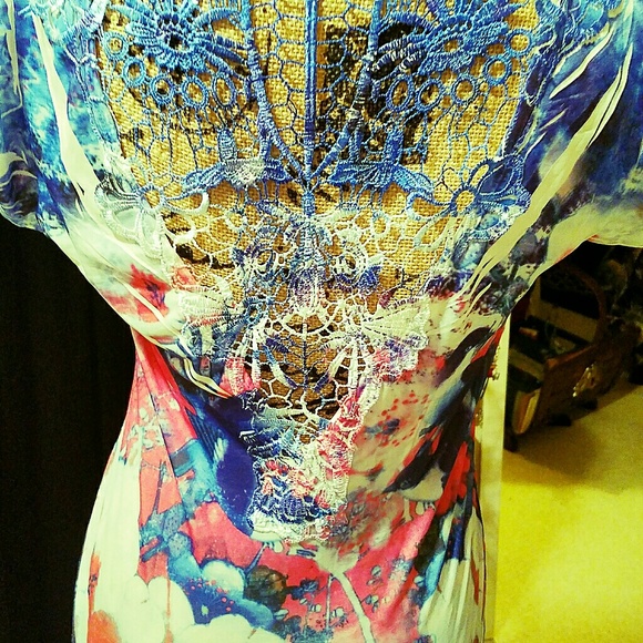 Beautiful Vintage top, Blue Rhinestones! - Picture 3 of 3