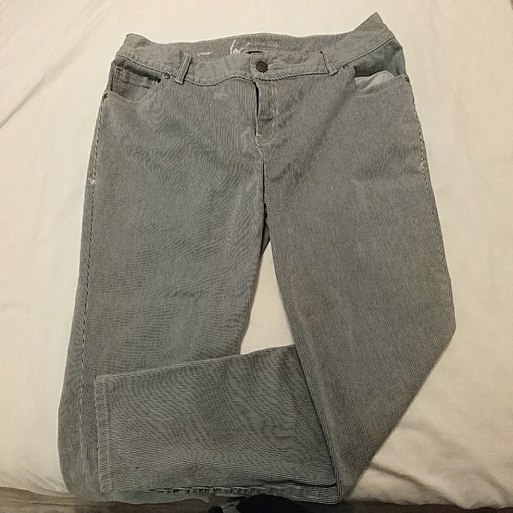 Lane Bryant Seersucker Skinny Jeans Size 18
