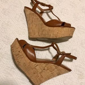 Steve Madden Leather & Cork Wedges