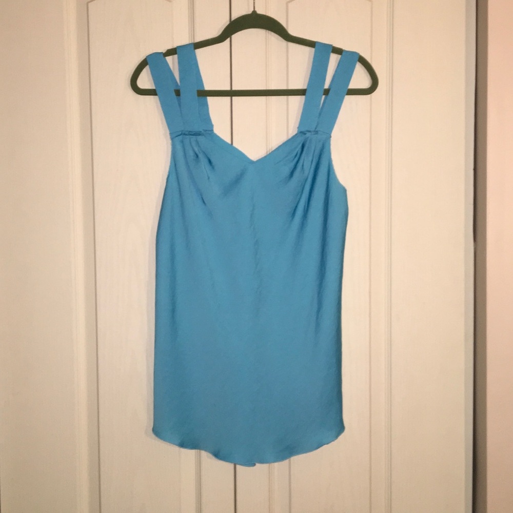 Teal blue Satin/Polyester tank