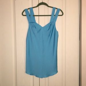 Teal blue Satin/Polyester tank