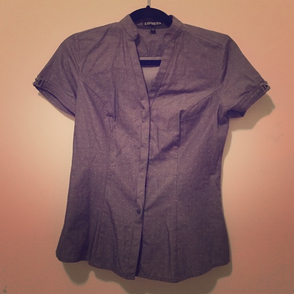 Denim Blue EXPRESS blouse - Picture 1 of 4