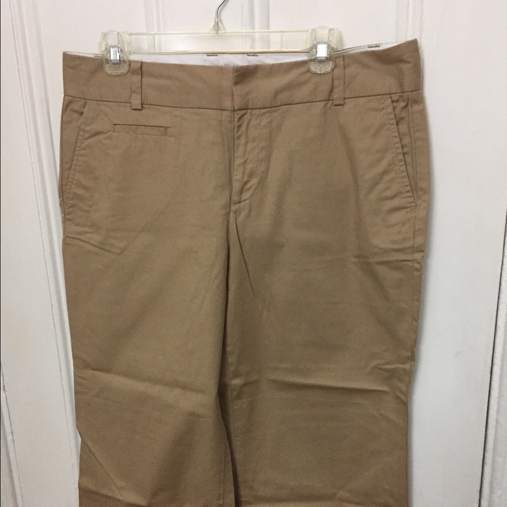 Gap Tan Khaki Stretch Cropped Cuffed Pants