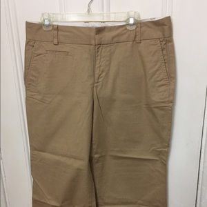 Gap Tan Khaki Stretch Cropped Cuffed Pants