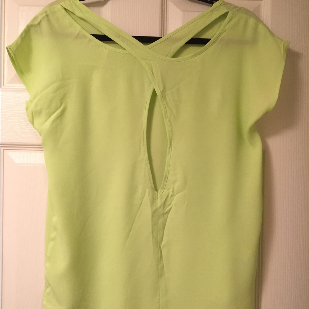Unique lime green blouse from Nordstrom!