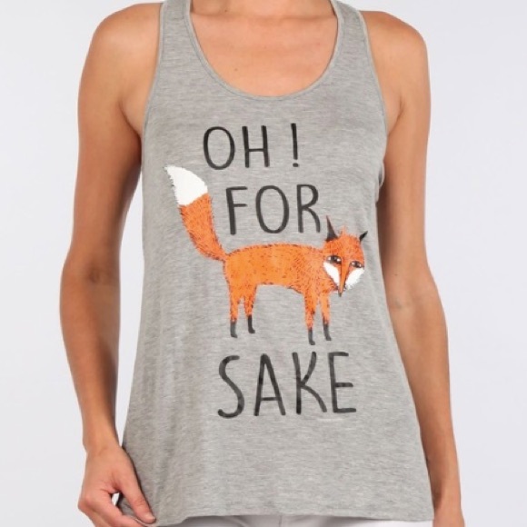 🐺 Oh For Fox Sake 🐺 Tank Top (Grey) - Picture 2 of 4