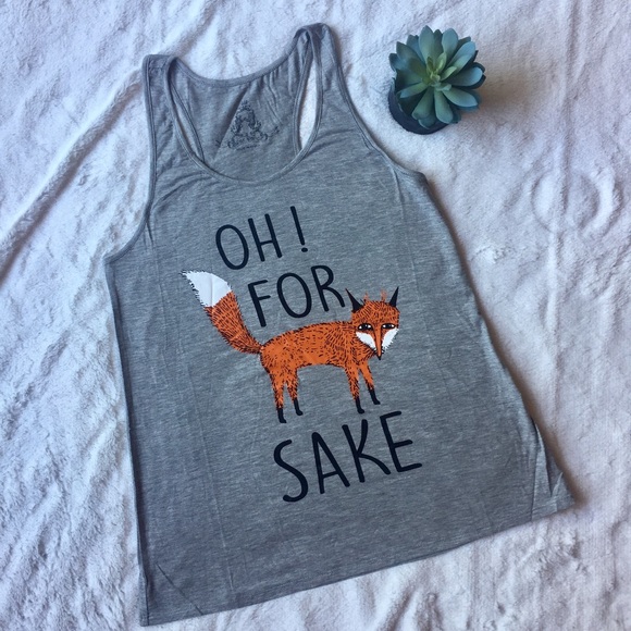 🐺 Oh For Fox Sake 🐺 Tank Top (Grey) - Picture 4 of 4
