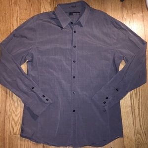 Mens Buckle Black Button Down Shirt