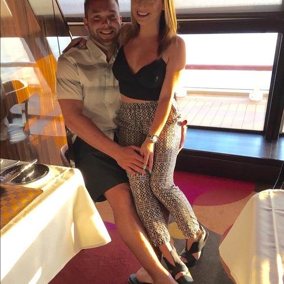 BCBG LINEN PRINT PANTS - Picture 2 of 2