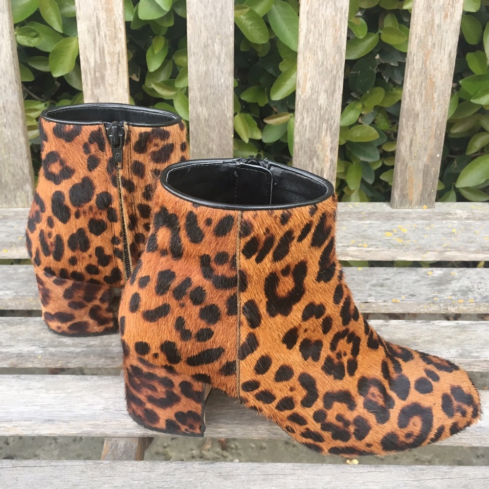 ZARA Pony Hair Leopard Booties