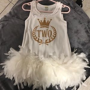 SOLD❗️❗️❗️ Birthday Dress with beautiful feathers.