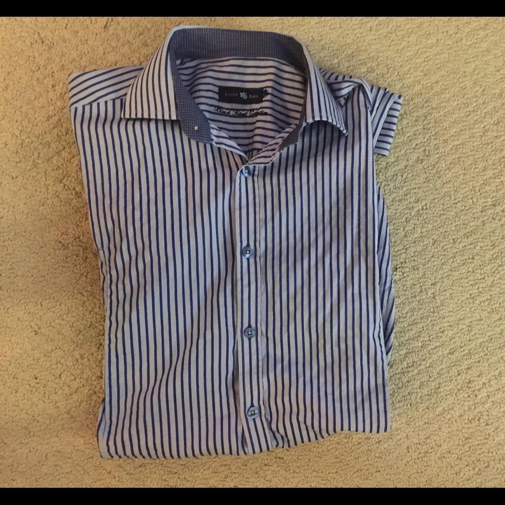 Men's Stone Rose size 2 striped shirt (small)