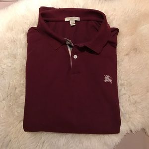 Deep claret Burberry Brit polo