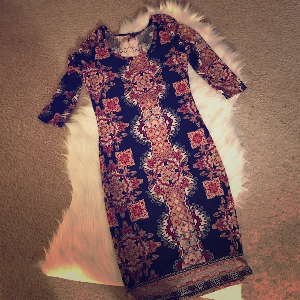 Printed bodycon dress