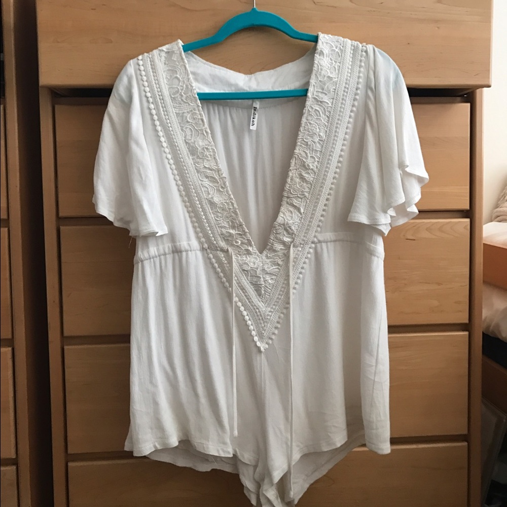 White LF Romper