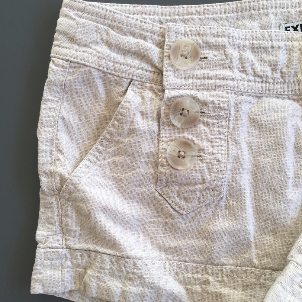 Express Linen Shorts size 0 - Picture 3 of 4
