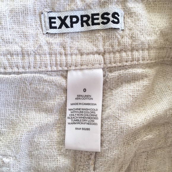 Express Linen Shorts size 0 - Picture 4 of 4