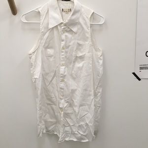 White Sleeveless Shirt