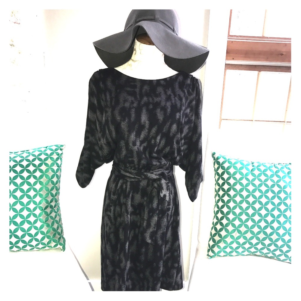 Suzi Chin Tie Waist Dolman Sleeve Party Dress Sz4