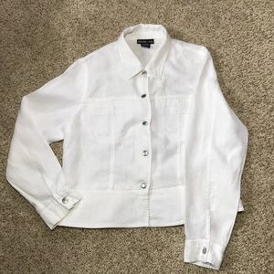 White 100% linen jacket