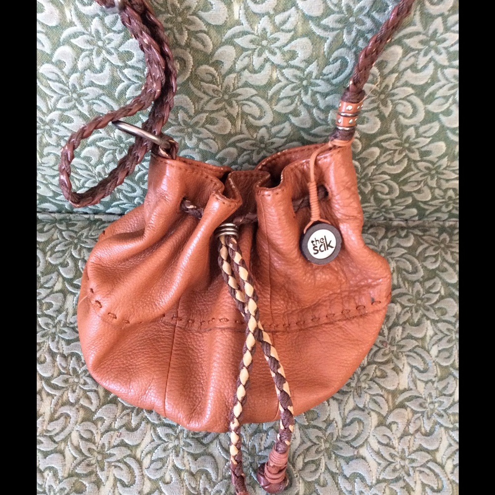The Sak leather drawstring bag