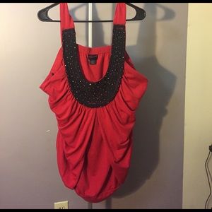 Red dressy tank top (Torrid)
