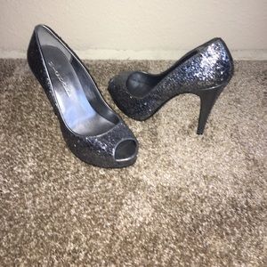 Blue/Silver Heels