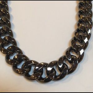 Vince Camuto Chain & Leather Necklace