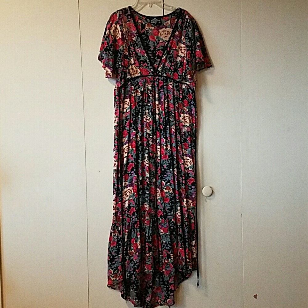 Angie long flowered dress