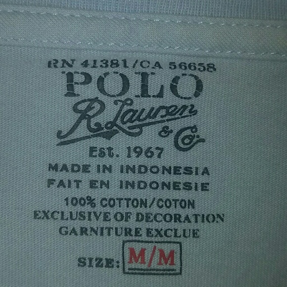 !!BLUE V-NECK POLO T-SHIRT!! - Picture 2 of 4