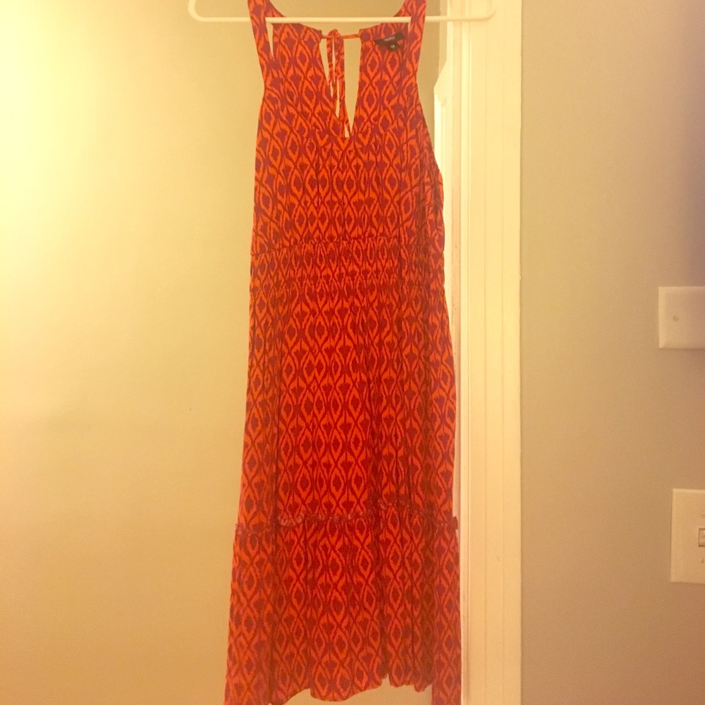 Hot Pink and Orange pattern sundress