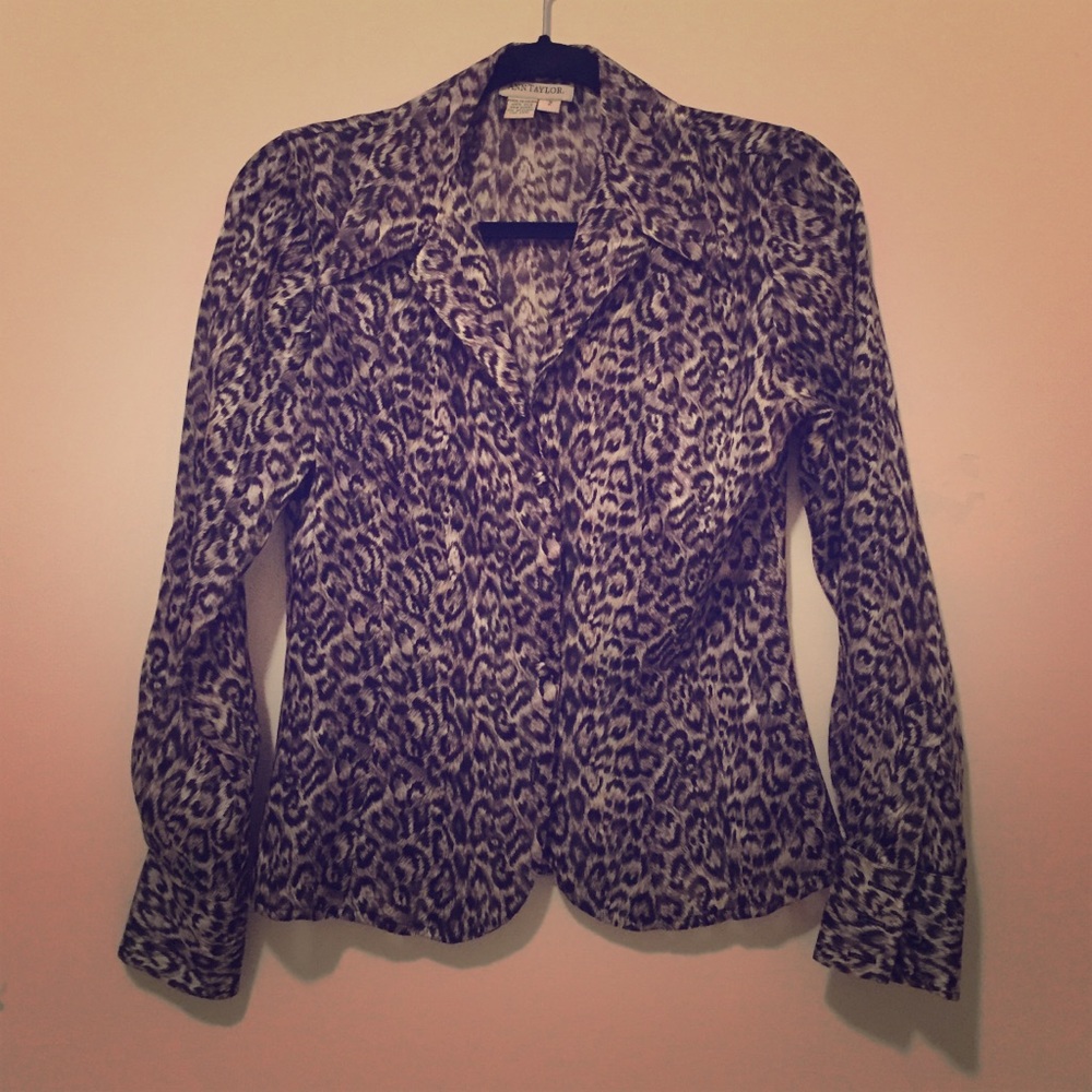 Ann Taylor Cheetah Print Blouse