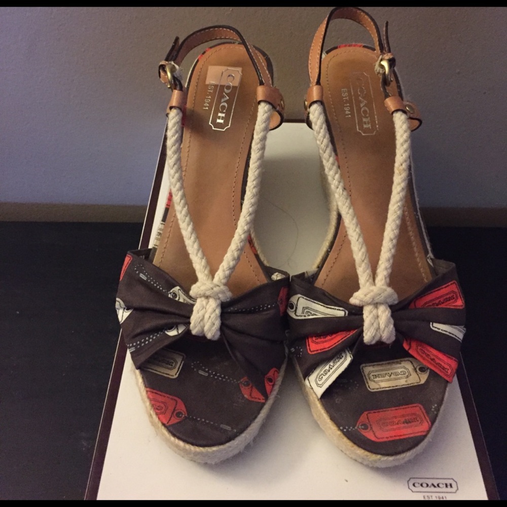 Coach wedge sandals