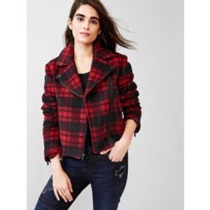 Gap Plaid Moto Jacket