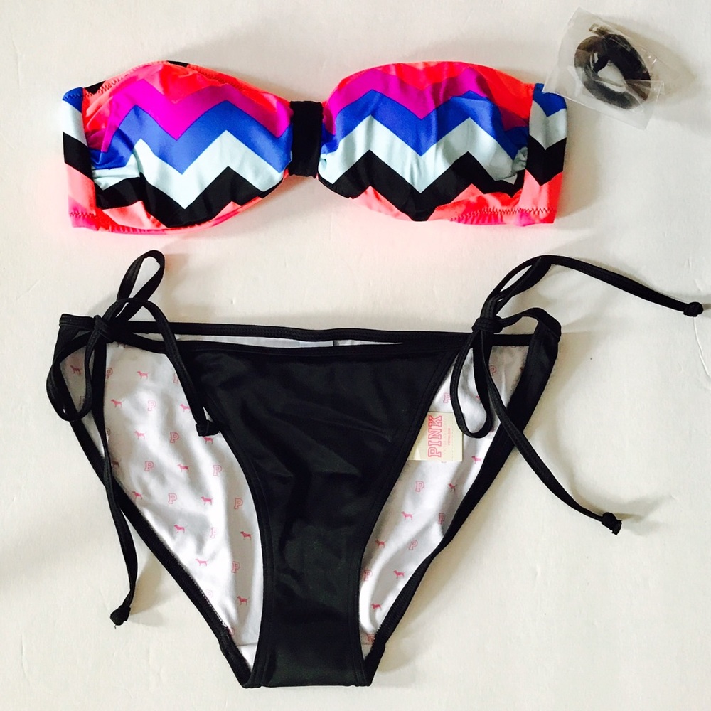 New Victorias Secret pink bandeau XS bikini S