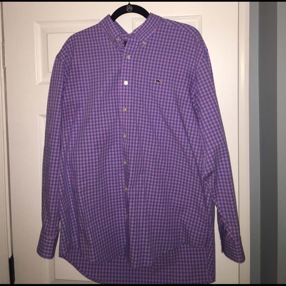 Men's vineyard vines button up whale shirt