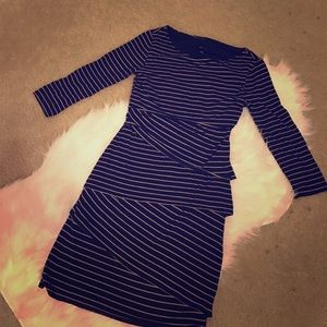 Tiered striped dress, perfect for work!