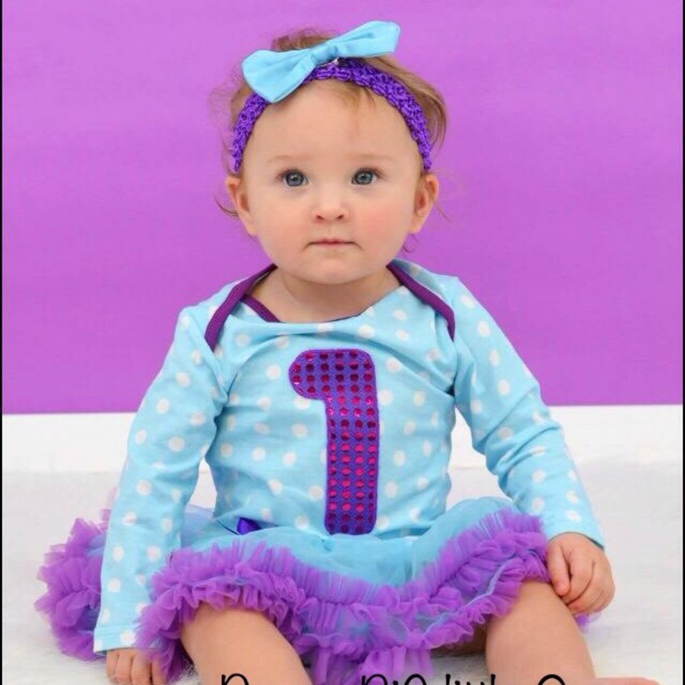 1st Birthday Girl Romper Tutu cake set 12 18 month