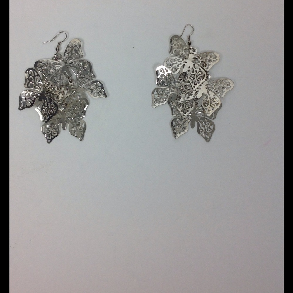 Butterfly dangle earrings