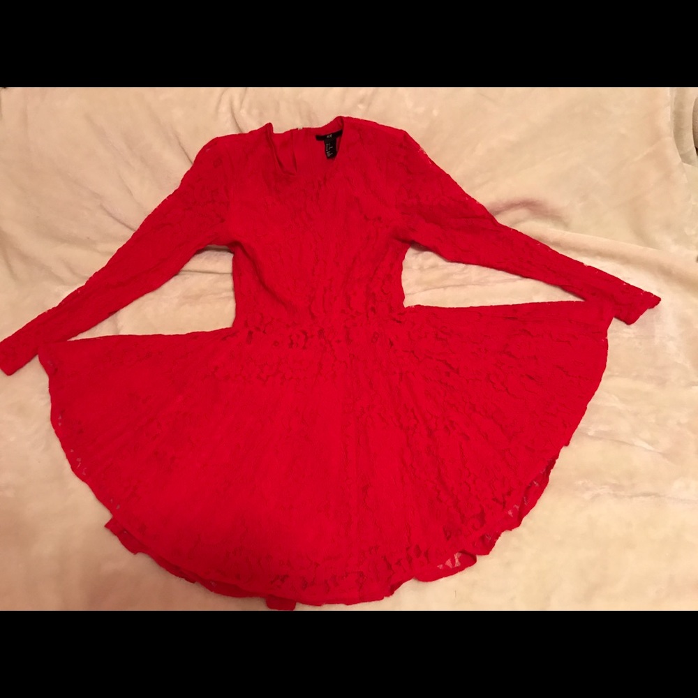 Sexy red lace dress