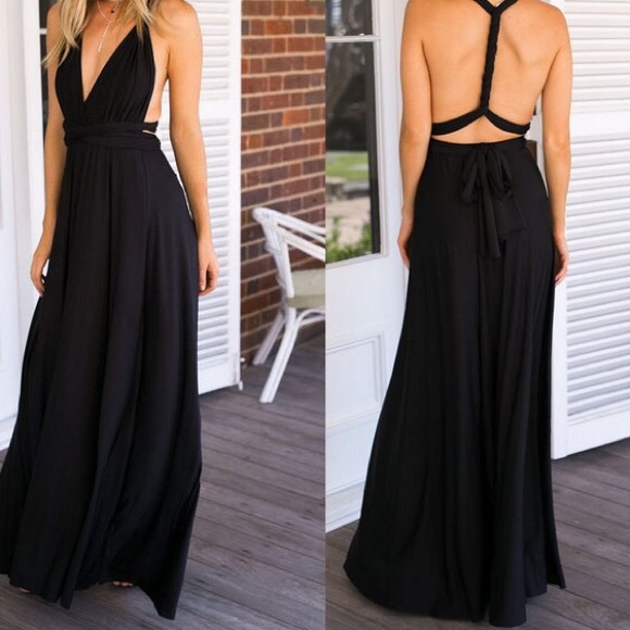 Beige maxi dress DRC173 - Picture 3 of 4