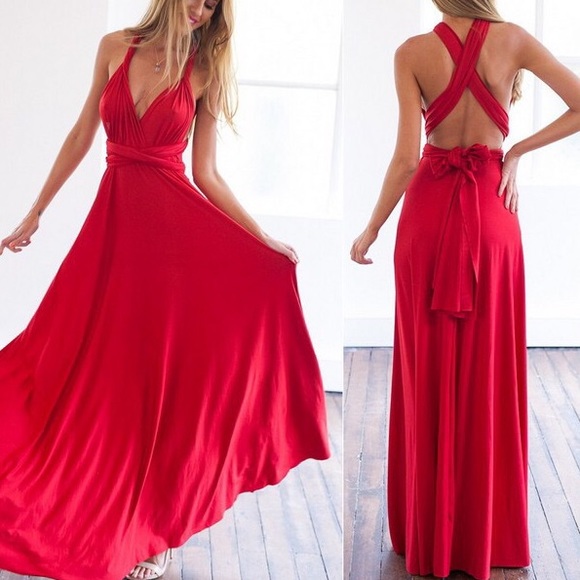 Beige maxi dress DRC173 - Picture 4 of 4