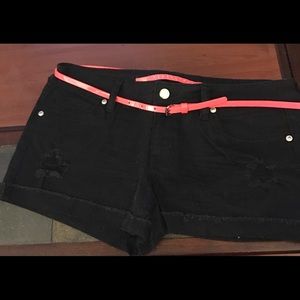 Tinseltown black denim shorts