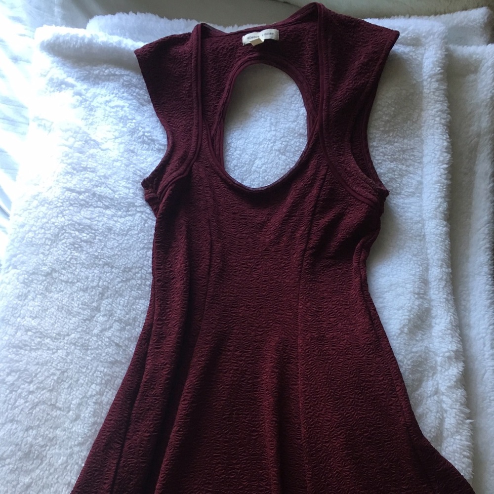 Red flowy dress