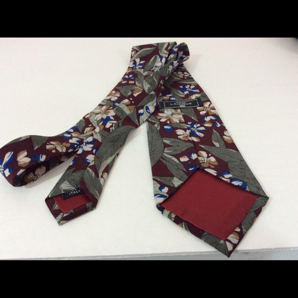 Men’s Tie Ted Lapidus Hawaiian Floral 59" Long - Picture 2 of 3