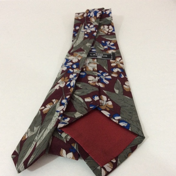 Men’s Tie Ted Lapidus Hawaiian Floral 59" Long - Picture 3 of 3